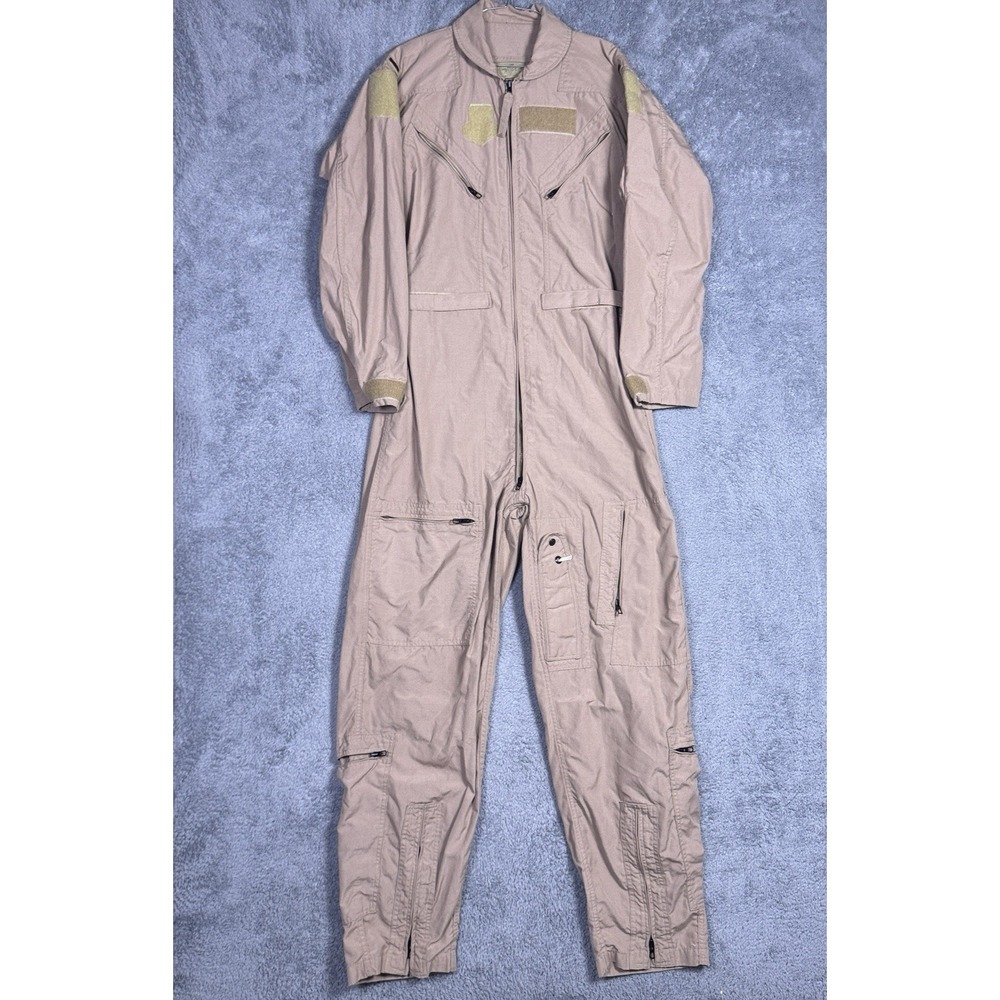 Military Flyers Coveralls Men's 40L Tan Summer CWU 27/P Fire Resistant Jump Suit